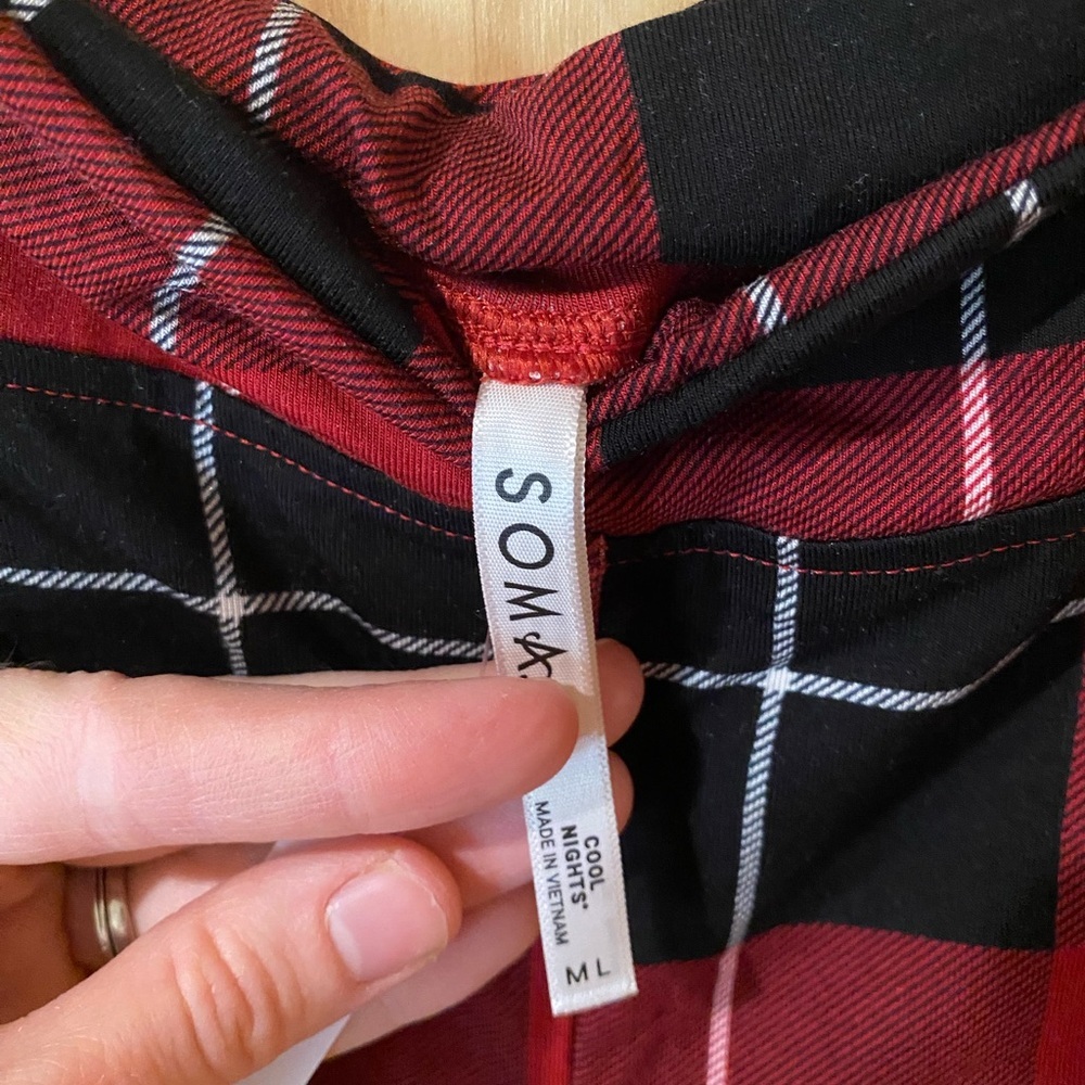 Red and Black Plaid Pants - Picture 3 of 4